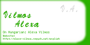 vilmos alexa business card